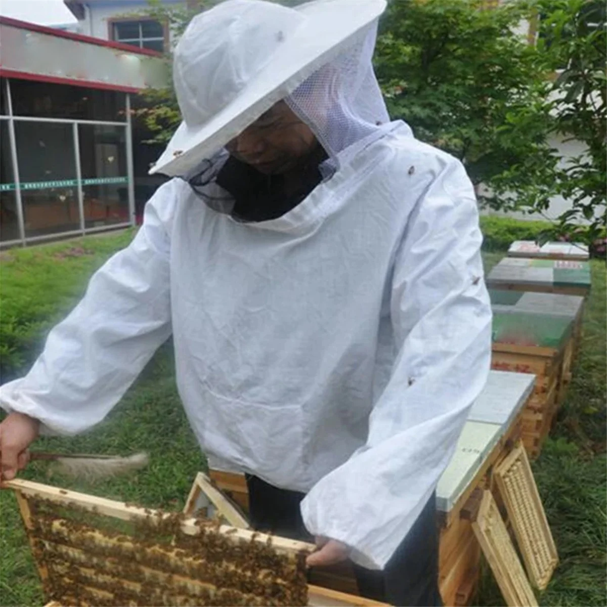 Beekeeping Suit Bee Clothes of with Hat Anti-Bee Suit Anti-Bee Bite Equipment Farming Clothing Coverall,Camouflage ColorHUG
Beekeeping Suit Bee Clothes of with Hat Anti-Bee Suit Anti-Bee Bite Equipment Farming Clothing Coverall,Camouflage ColorHUG