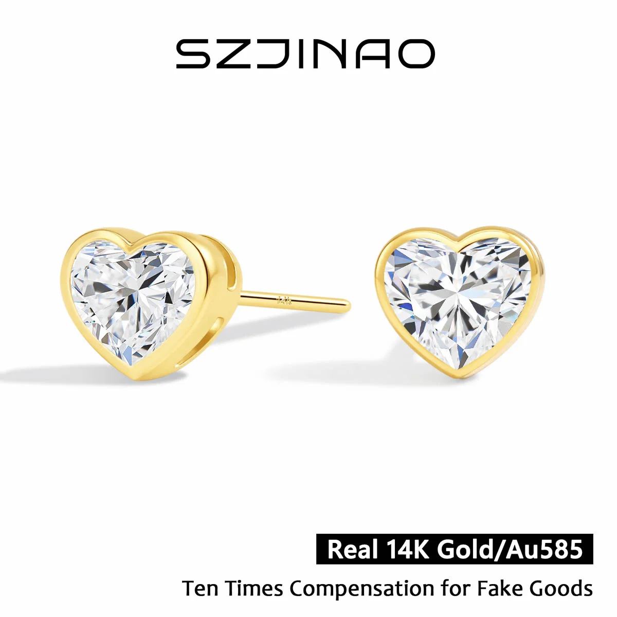 Exquisite 14K Gold Heart-Shaped Moissanite Stud Earrings for Women 1.0CT VVS1 Clarity Timeless Romantic Jewelry Sparkling Gifts
Exquisite 14K Gold Heart-Shaped Moissanite Stud Earrings for Women 1.0CT VVS1 Clarity Timeless Romantic Jewelry Sparkling Gifts