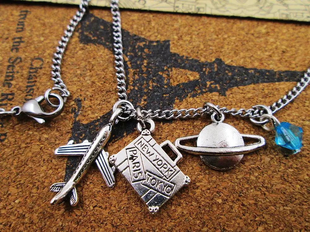 Travel In The World Luggage Planet Personalized DIY Charm Necklace Unique Handmade Jewelry Gift For Her Custom Trendy Design
Travel In The World Luggage Planet Personalized DIY Charm Necklace Unique Handmade Jewelry Gift For Her Custom Trendy Design