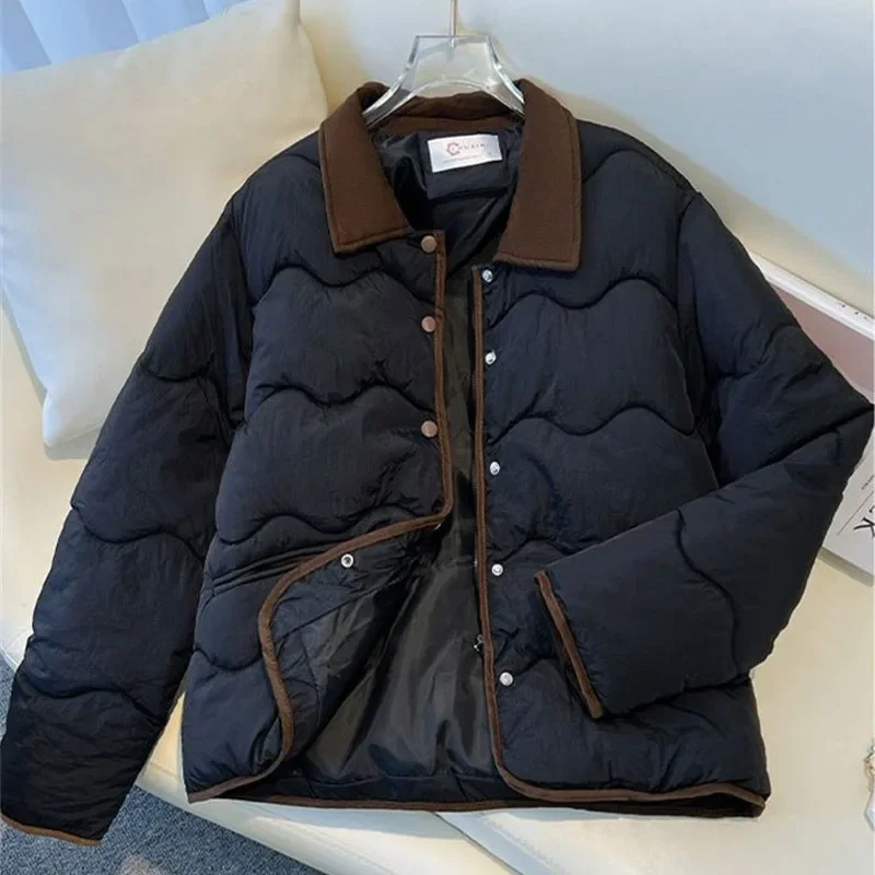 Casual Outerwear Female Top Fashion Women's Cotton Jacket 2025 New Autumn Winter Coat Parker Lightweight Warm Short Lapel
Casual Outerwear Female Top Fashion Women's Cotton Jacket 2025 New Autumn Winter Coat Parker Lightweight Warm Short Lapel