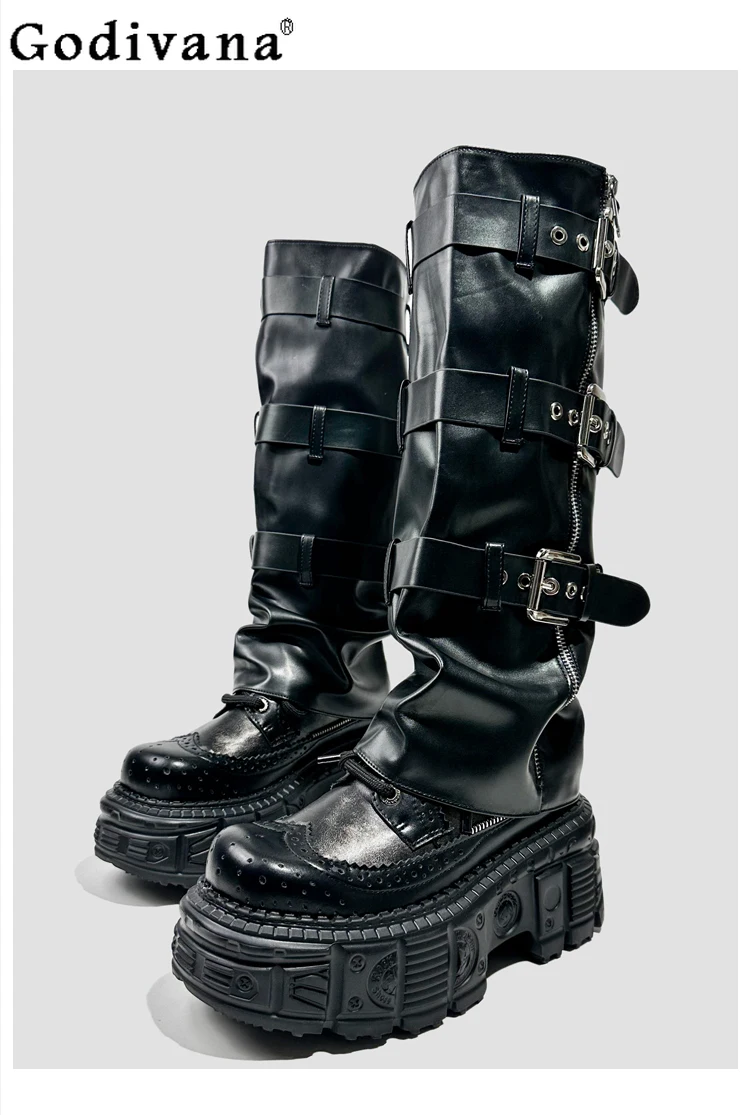 2025 New European American Punk Rock Girl Boots Sweet Cool Girl Rivet Metal Buckle Thick-soled Boots
2025 New European American Punk Rock Girl Boots Sweet Cool Girl Rivet Metal Buckle Thick-soled Boots