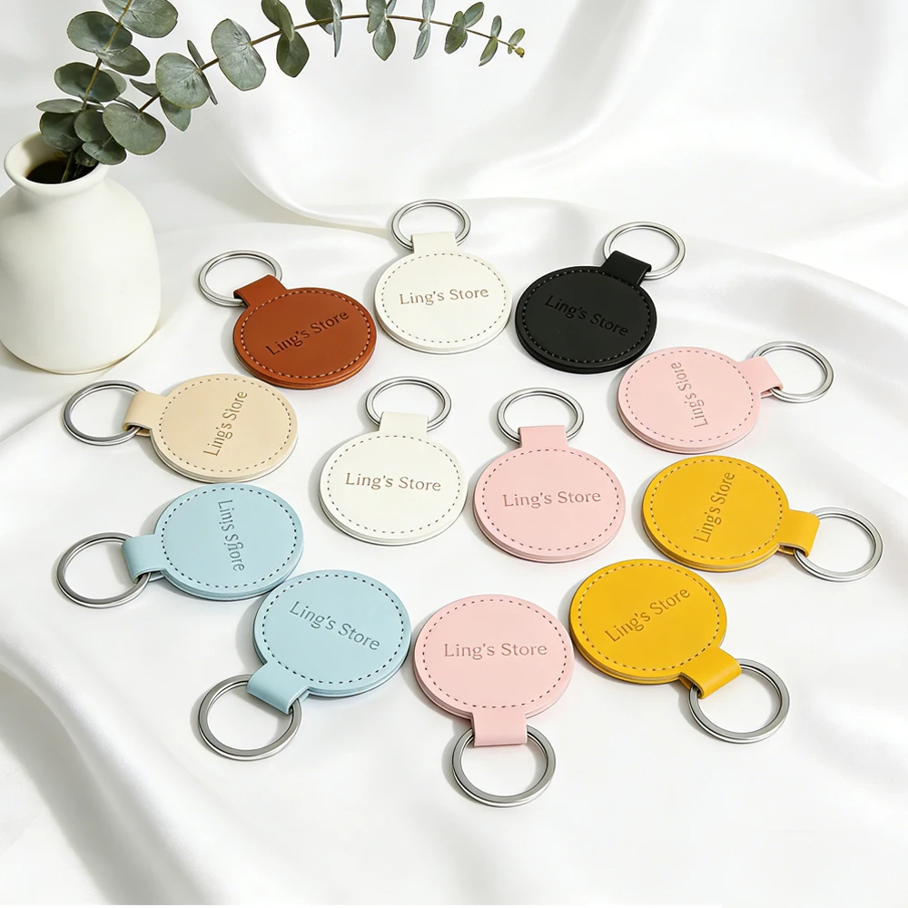 20/50/100pcs Custom Logo 5x6cm Round PU Leather Keychain Circle Key Chain Company Activity Hotel Car Jewelry Holder Keyring Gift
20/50/100pcs Custom Logo 5x6cm Round PU Leather Keychain Circle Key Chain Company Activity Hotel Car Jewelry Holder Keyring Gift