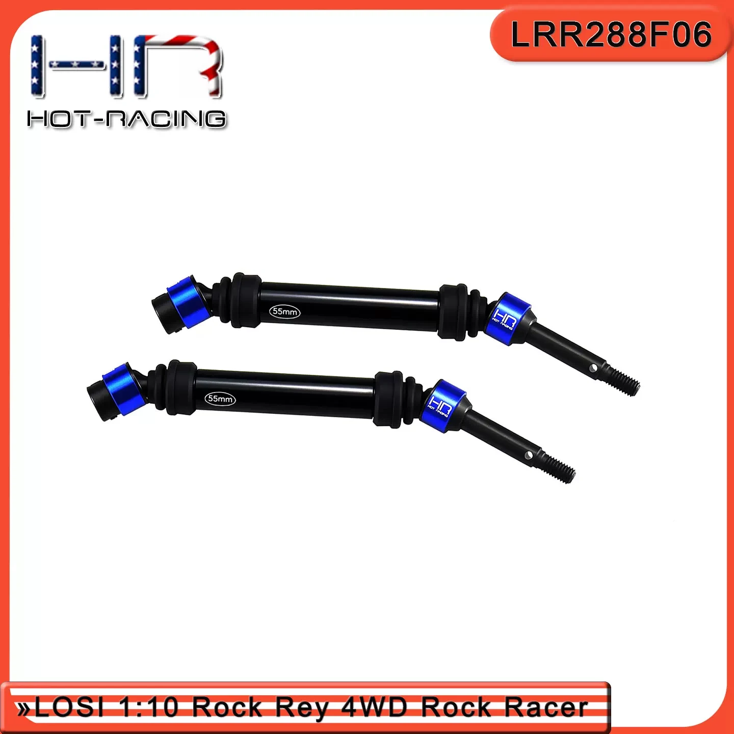 Hot Racing LRR37F06 Front CVD #45 Steel Aluminum Tube Blue Rings 123-156mm Req VTA246001 Replace LOS232020 Rock Rey
Hot Racing LRR37F06 Front CVD #45 Steel Aluminum Tube Blue Rings 123-156mm Req VTA246001 Replace LOS232020 Rock Rey