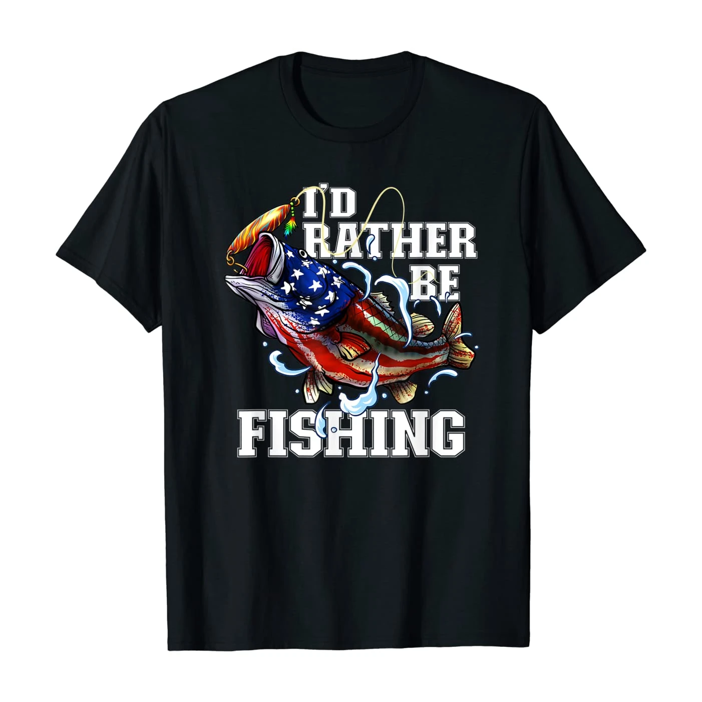 I'd Rather Be Fishing. American Flag Large Mouth Bass T-Shirt Summer Cotton Short Sleeve O-Neck Men's Casual T Shirt New S-3XL
I'd Rather Be Fishing. American Flag Large Mouth Bass T-Shirt Summer Cotton Short Sleeve O-Neck Men's Casual T Shirt New S-3XL