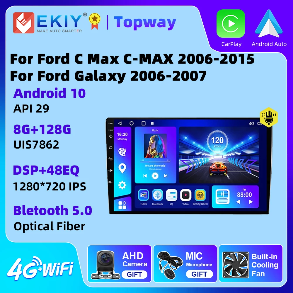 EKIY Car Radio Android Auto For Ford C Max C-MAX 2006-2015 For Ford Galaxy 2006 2007 Navigation GPS Multimedia Video Player
EKIY Car Radio Android Auto For Ford C Max C-MAX 2006-2015 For Ford Galaxy 2006 2007 Navigation GPS Multimedia Video Player
