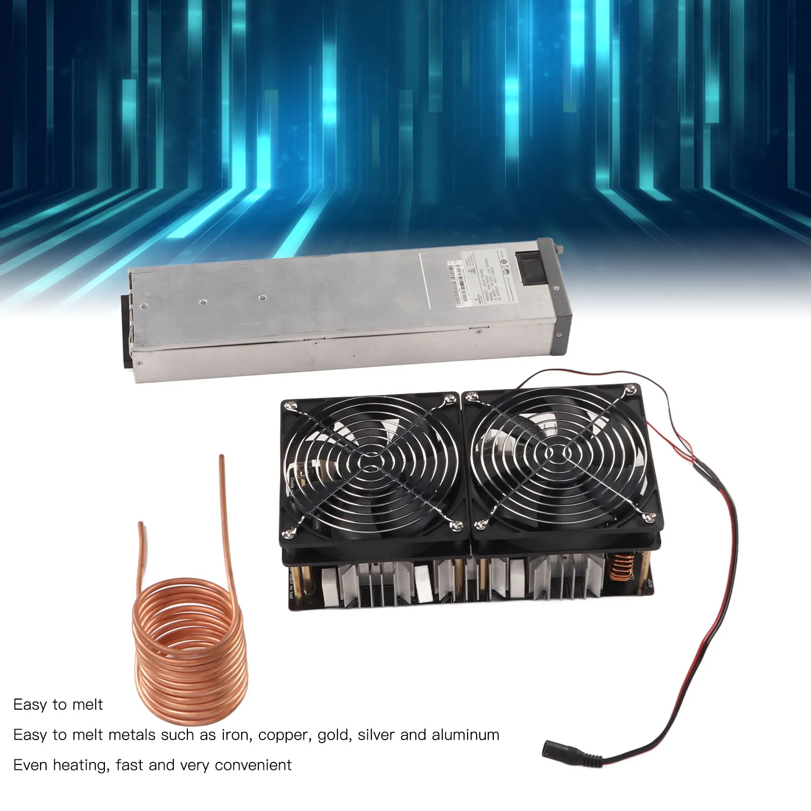 2500W ZVS Induction Heater 2500W ZVS Induction Heater DC12V‑48V Heat Dissipation Heating PCB Board Module with Pipe
2500W ZVS Induction Heater 2500W ZVS Induction Heater DC12V‑48V Heat Dissipation Heating PCB Board Module with Pipe