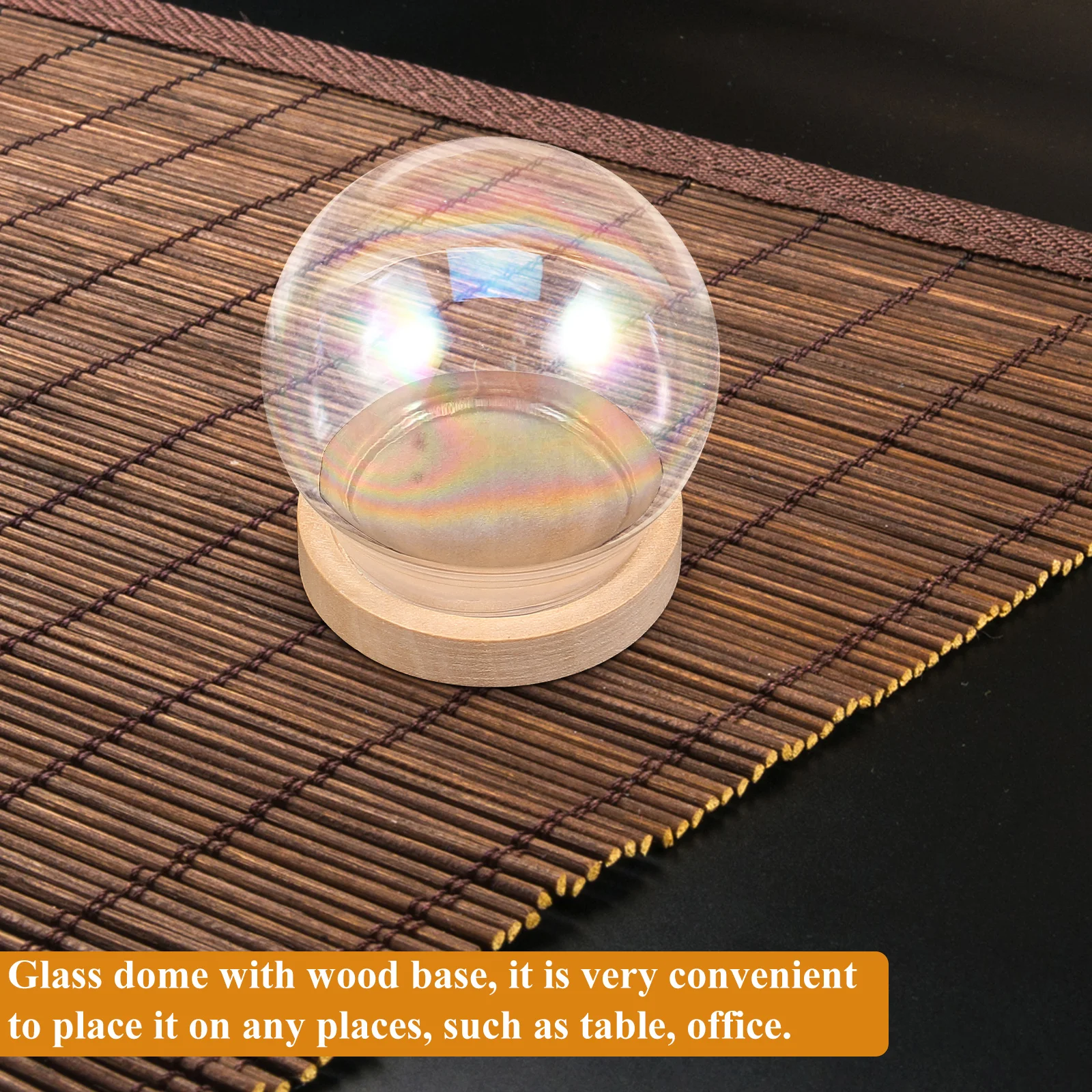 Preserved Flower Glass Dome Wood Base Clear Glass Cover Practical Decoration Wine Party Banquet Centerpiece Dome with Base
Preserved Flower Glass Dome Wood Base Clear Glass Cover Practical Decoration Wine Party Banquet Centerpiece Dome with Base