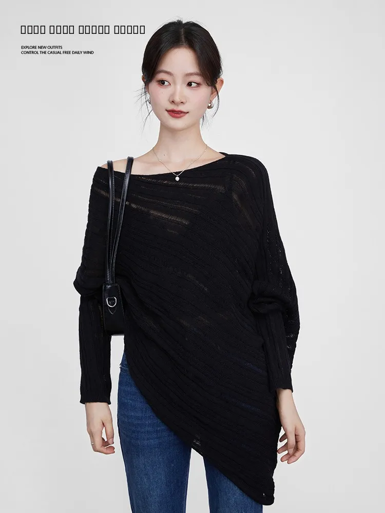 Вязаный свитер Bla с вырезами и длинными рукавами для женщин, осенне-зимний, повседневный, с круглым вырезом, свободного кроя, с защитой от УФ-излучения
Вязаный свитер Bla с вырезами и длинными рукавами для женщин, осенне-зимний, повседневный, с круглым вырезом, свободного кроя, с защитой от УФ-излучения