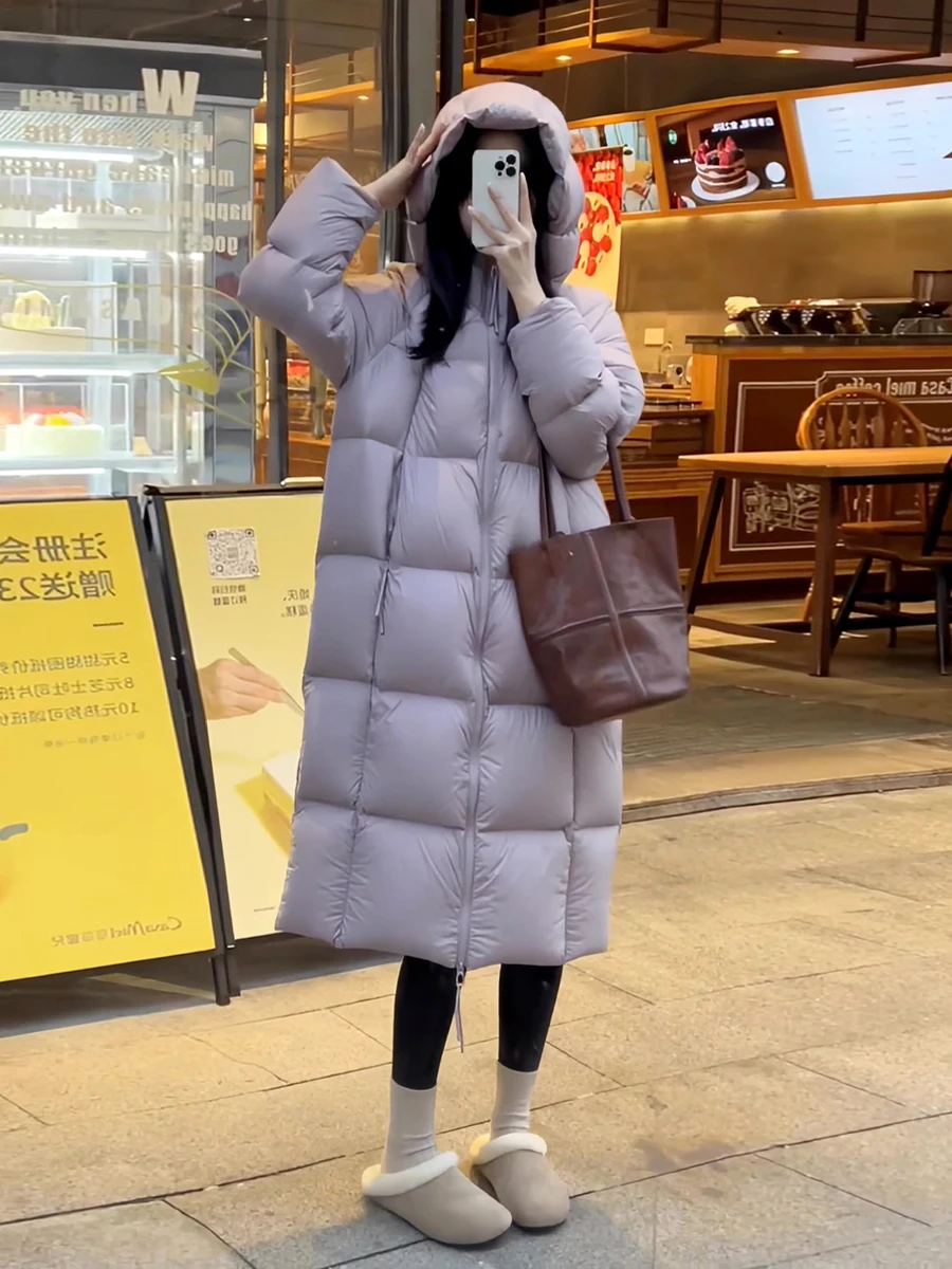Purple Long Puffball Duck down Jacket Women's Warm Outerwear Winter New Arrival Korean Style Straight Cut Thickened Zipper
Purple Long Puffball Duck down Jacket Women's Warm Outerwear Winter New Arrival Korean Style Straight Cut Thickened Zipper