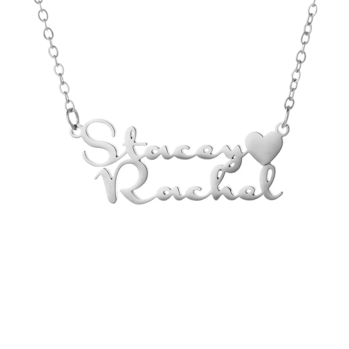 Модное сердце из нержавеющей стали, английское индивидуальное ожерелье с двойным именем, кулон, ювелирные изделия, хит продаж, модный простой дропшиппинг
Модное сердце из нержавеющей стали, английское индивидуальное ожерелье с двойным именем, кулон, ювелирные изделия, хит продаж, модный простой дропшиппинг