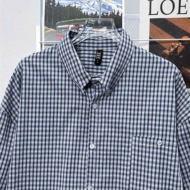 Американская ретро клетчатая длинная све irt пара одинаковые синие мужские и женские осенние верхняя одежда Miu Sle irt пальто
Американская ретро клетчатая длинная све irt пара одинаковые синие мужские и женские осенние верхняя одежда Miu Sle irt пальто