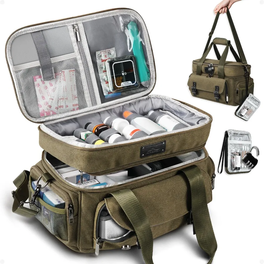 Портативная дорожная сумка для хранения лекарств, органайзер для бутылок с таблетками с изолированным карманом для удобного повседневного использования и OntheGo Health Ma
Портативная дорожная сумка для хранения лекарств, органайзер для бутылок с таблетками с изолированным карманом для удобного повседневного использования и OntheGo Health Ma