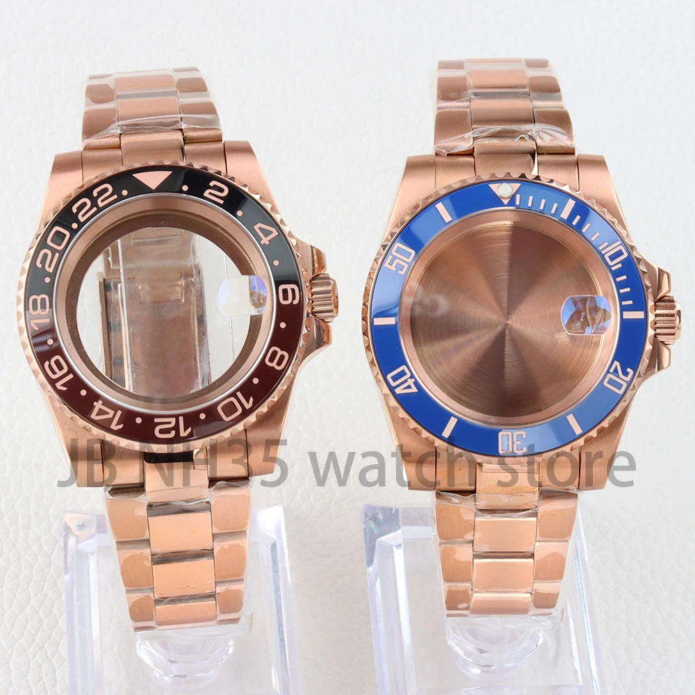 NH35 40mm Case Sapphire Glass Rose Gold Pvd for SUB/GMT/YAcht-Master NH34 NH35 NH36 NH38 Movement 316L Steel Polish Oyster Strap
NH35 40mm Case Sapphire Glass Rose Gold Pvd for SUB/GMT/YAcht-Master NH34 NH35 NH36 NH38 Movement 316L Steel Polish Oyster Strap