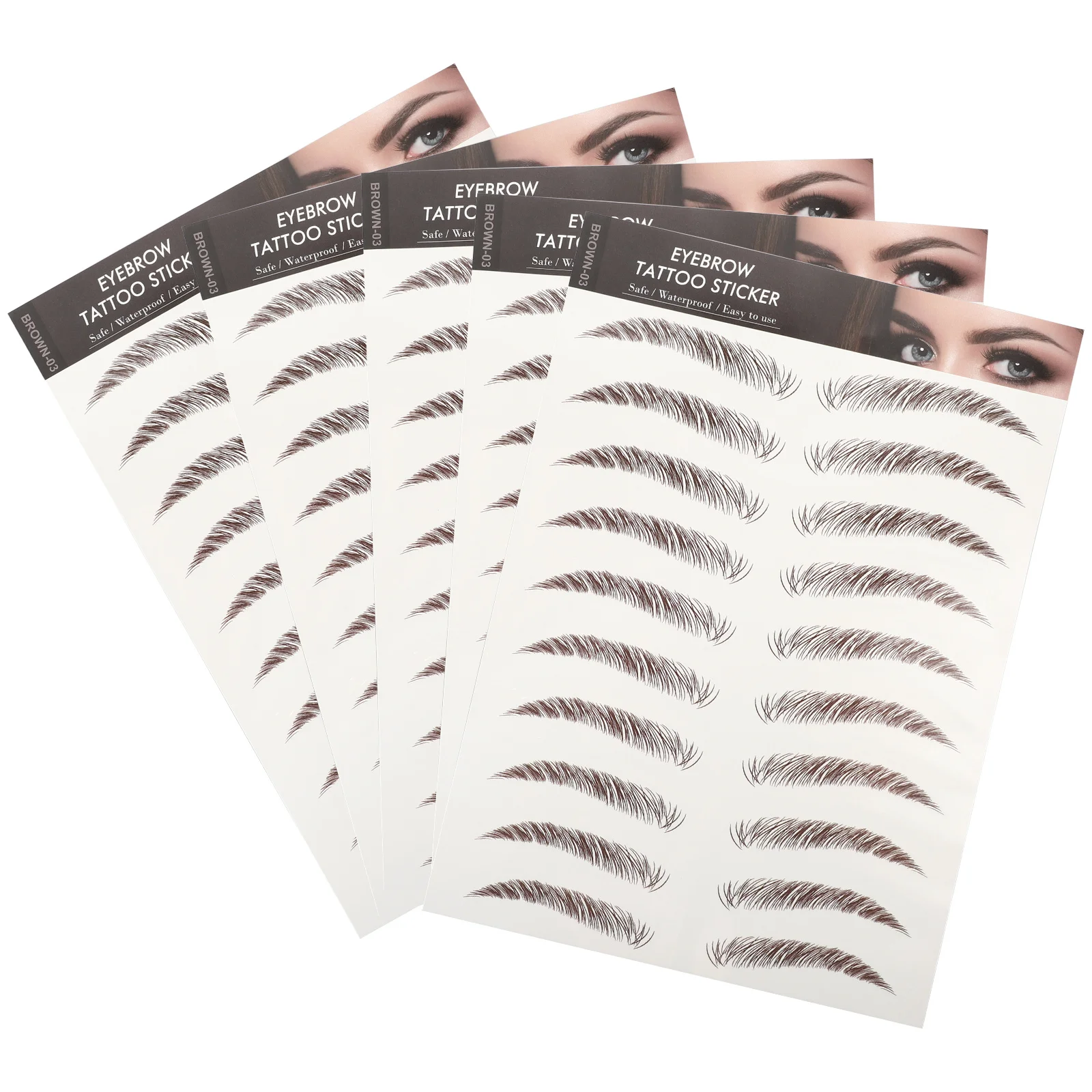 Eyebrow Stickers 5 Sheets Imitation Eyebrows Cosmetics Waterproof Durable for Natural Thick Look Eyebrow Stickers
Eyebrow Stickers 5 Sheets Imitation Eyebrows Cosmetics Waterproof Durable for Natural Thick Look Eyebrow Stickers