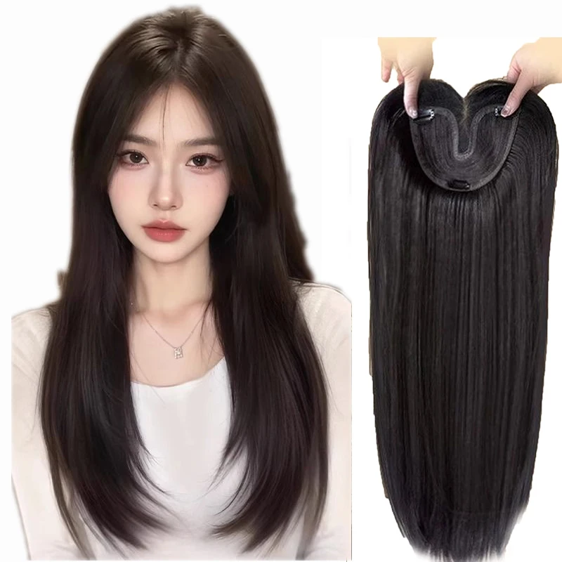 Hair Toppers for Women Striaght Topper Hair with Bangs Hair Synthetic Hairpieces Bangs Hair Extension
Hair Toppers for Women Striaght Topper Hair with Bangs Hair Synthetic Hairpieces Bangs Hair Extension