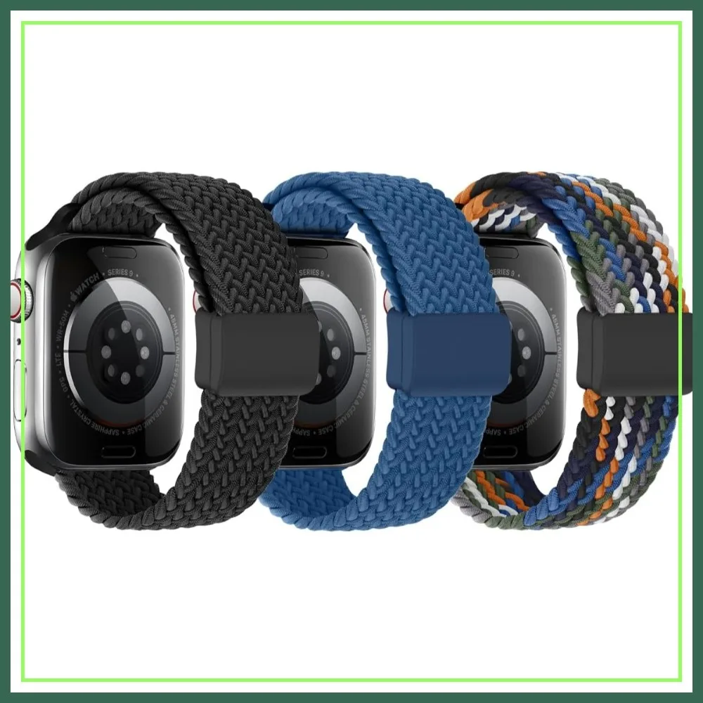 Stretchy Braided Solo Loop for Apple Watch Band, Breathable Easy Buckle Strap for Series 9 8 7 6 5 4 3 SE SE2 SE3, Small Wrists
Stretchy Braided Solo Loop for Apple Watch Band, Breathable Easy Buckle Strap for Series 9 8 7 6 5 4 3 SE SE2 SE3, Small Wrists