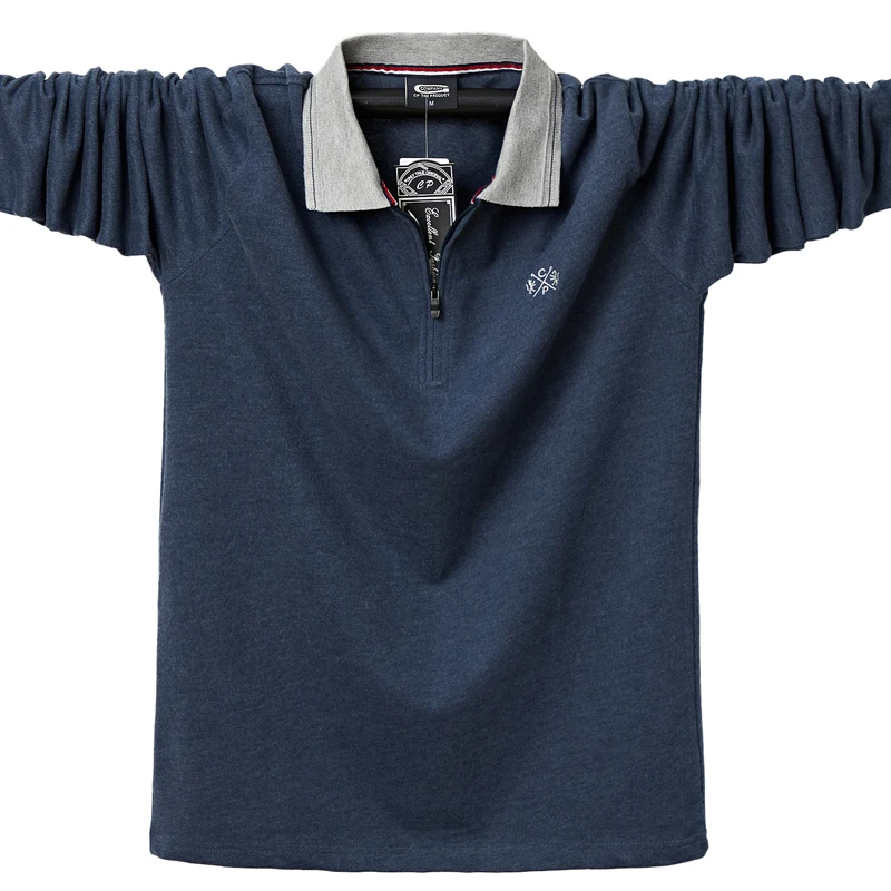 Men Polo Shirt Autumn Casual Fashion Cotton Male Top Tees Long Sleeve Turn-down Collar Men's Polo Shirts Zippers Large Size 6XL
Men Polo Shirt Autumn Casual Fashion Cotton Male Top Tees Long Sleeve Turn-down Collar Men's Polo Shirts Zippers Large Size 6XL