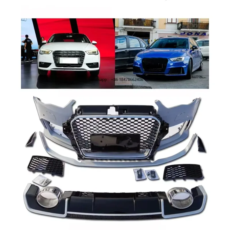 Factory for 8V to RS3 Car Front Bumper S3 Body Kit with Honeycomb Grille for A3 S3 2012 2014 2015 2016 Body Kit
Factory for 8V to RS3 Car Front Bumper S3 Body Kit with Honeycomb Grille for A3 S3 2012 2014 2015 2016 Body Kit