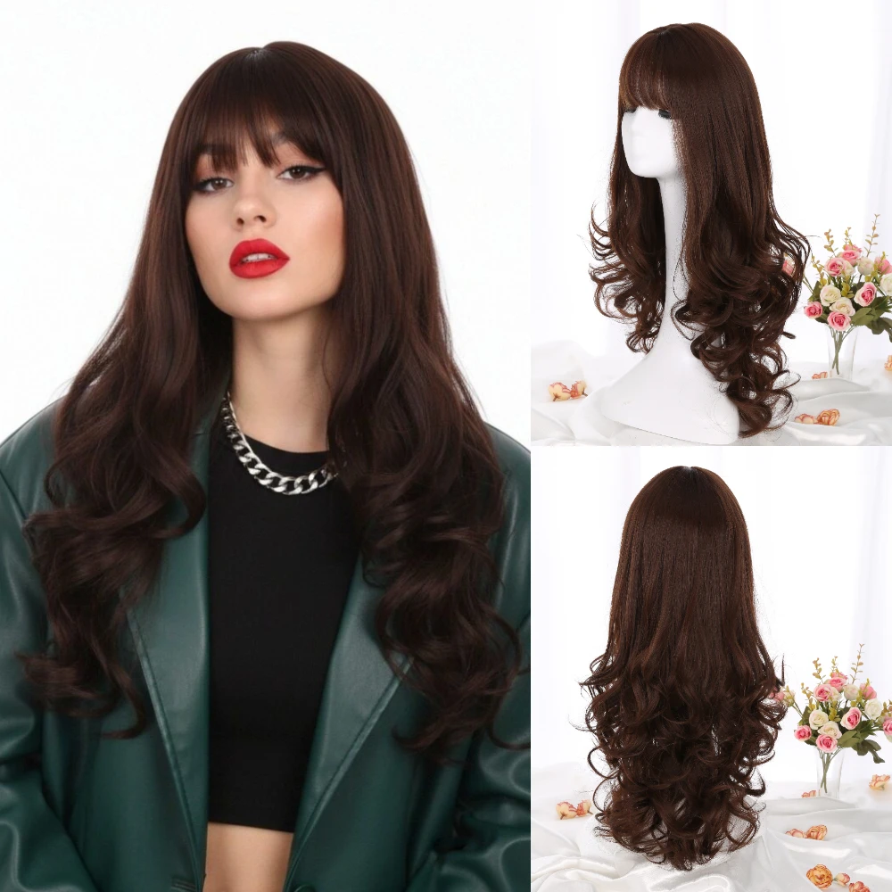 Long Brown Synthetic Wig with Bangs Fluffy Heat Resistant Lolita Style Cosplay Wig for Women Daily Party
Long Brown Synthetic Wig with Bangs Fluffy Heat Resistant Lolita Style Cosplay Wig for Women Daily Party