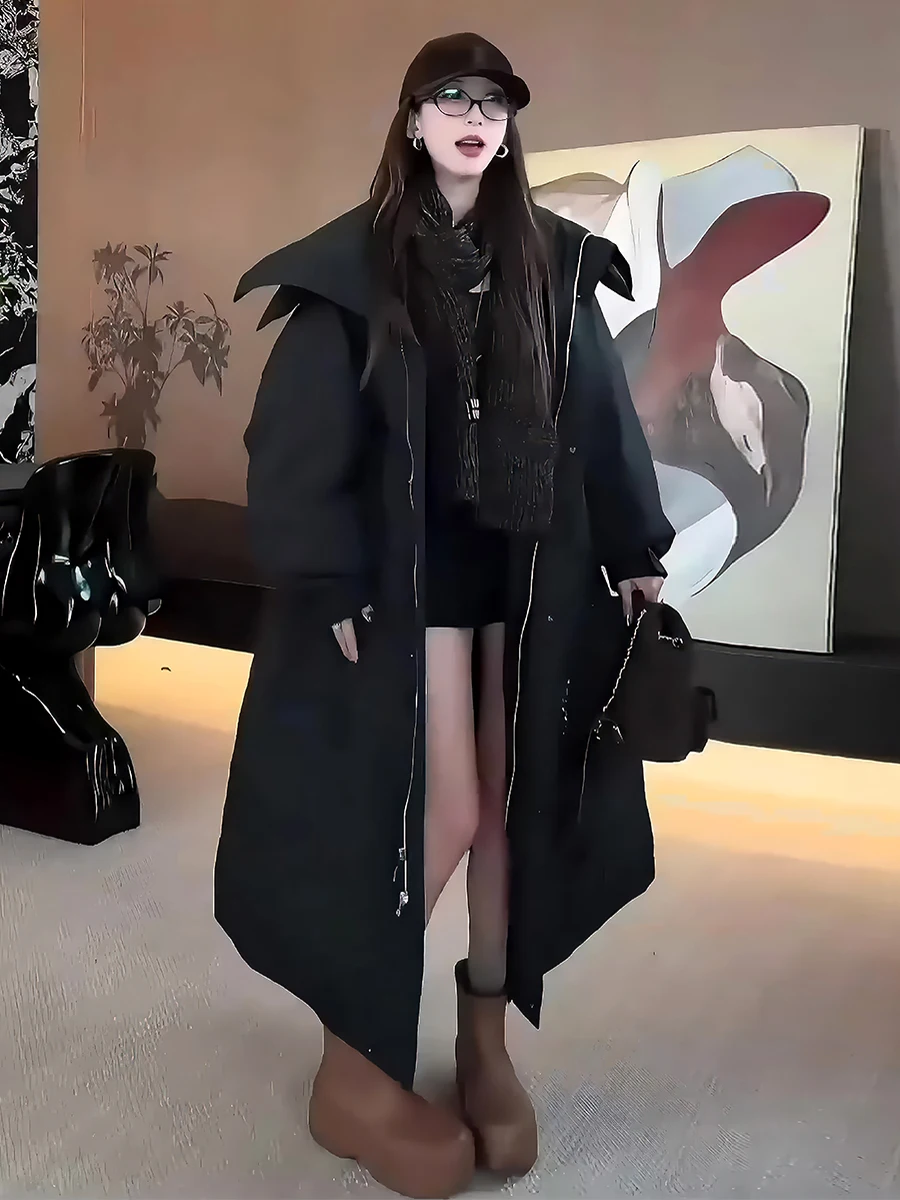 Women's Long Hooded down Jaet Dstring Thi Warm Outerwear Winter New Sle Commute Sle White Du down Filling
Women's Long Hooded down Jaet Dstring Thi Warm Outerwear Winter New Sle Commute Sle White Du down Filling