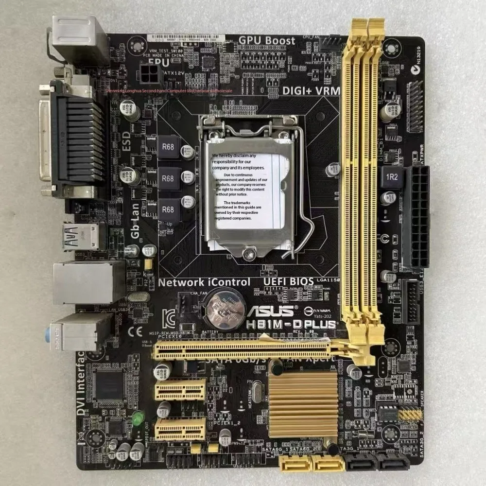 Материнская плата Asus / ASUS H81M-D PLUS, 1150-контактная, DDR3, полностью твердотельная, DVI, принтер, SATA6GB
Материнская плата Asus / ASUS H81M-D PLUS, 1150-контактная, DDR3, полностью твердотельная, DVI, принтер, SATA6GB