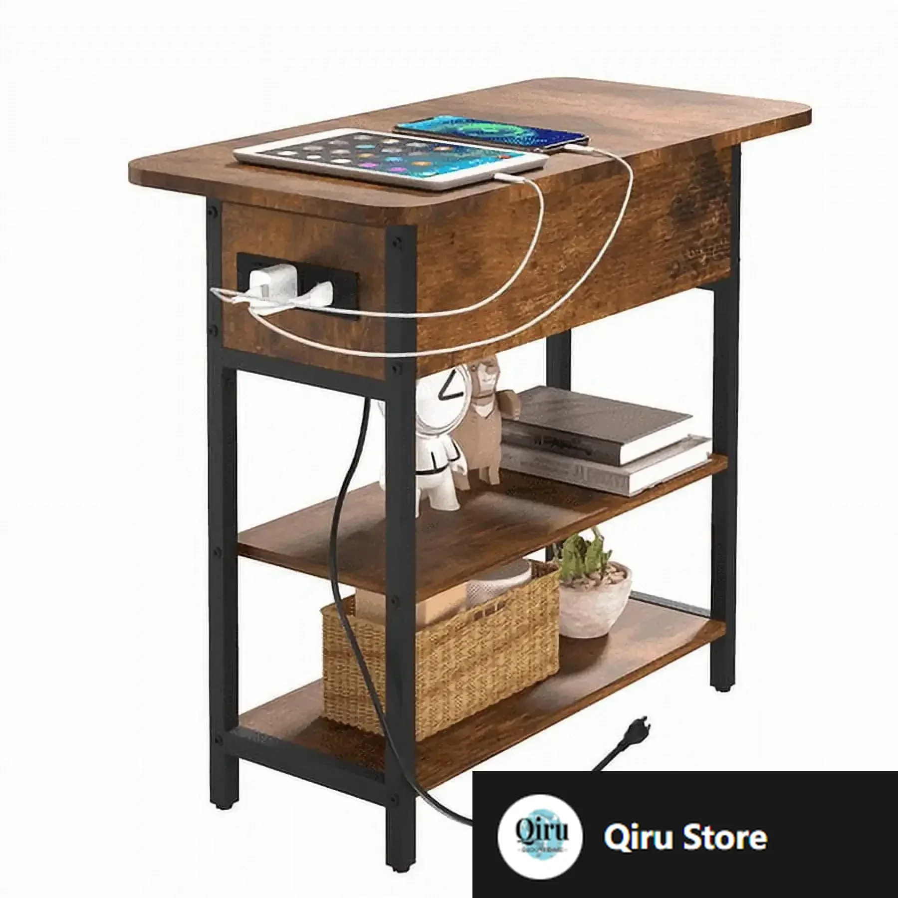 End Table with Charging Station, Flip Top Side Table with USB Ports and Outlets, Nightstand Bedside Table Living Room Bedroom
End Table with Charging Station, Flip Top Side Table with USB Ports and Outlets, Nightstand Bedside Table Living Room Bedroom