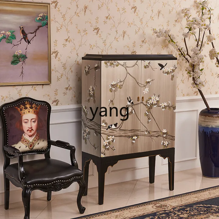 LZR solid wood painted flower and bird double door wine cabinet living room high-end wall dining side cabinet
LZR solid wood painted flower and bird double door wine cabinet living room high-end wall dining side cabinet