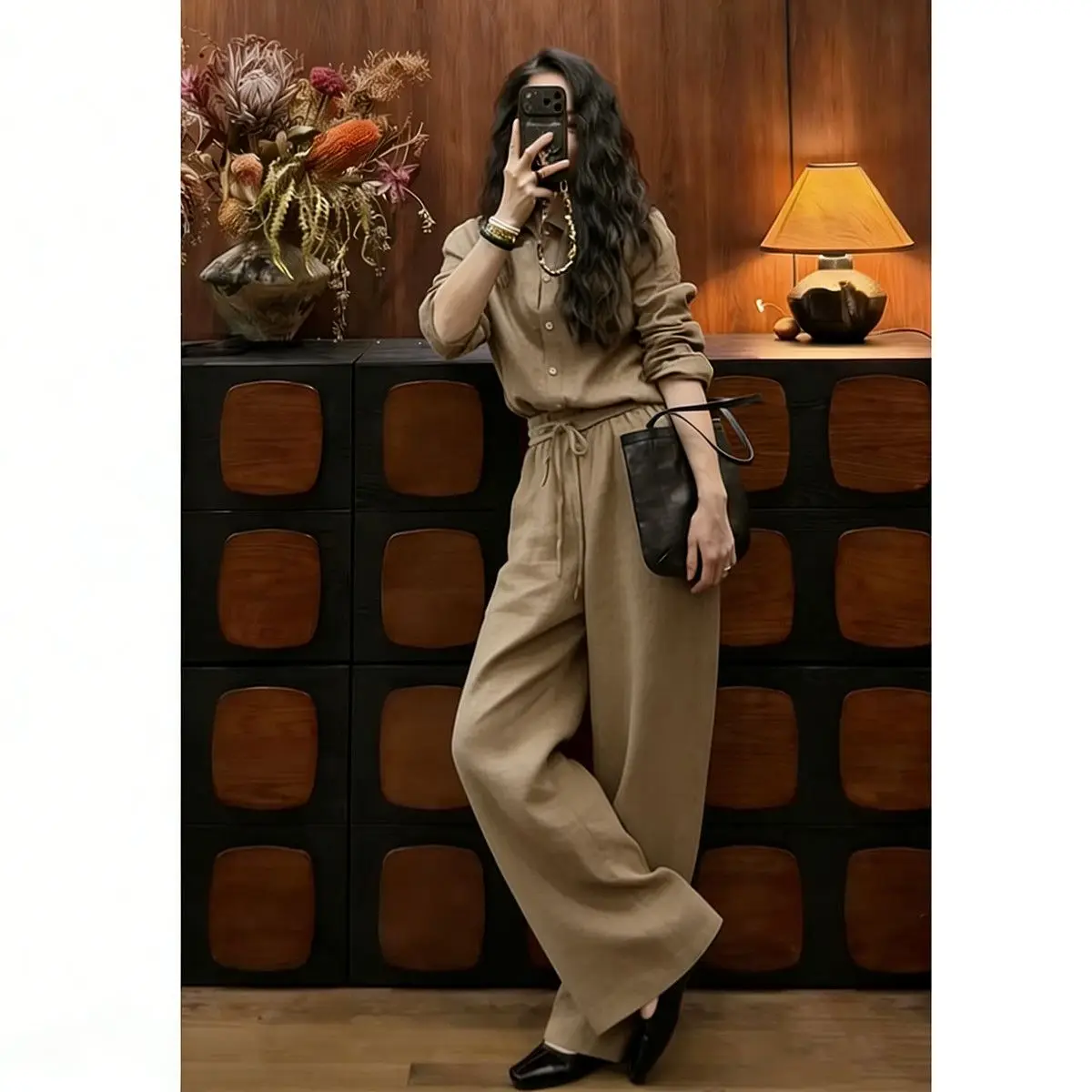 High-End Cotton Linen Blend Women's Fashion Set Loose Fit Wide Leg Pants Shirt Two-Piece Suit Casual Style Summer Collection
High-End Cotton Linen Blend Women's Fashion Set Loose Fit Wide Leg Pants Shirt Two-Piece Suit Casual Style Summer Collection