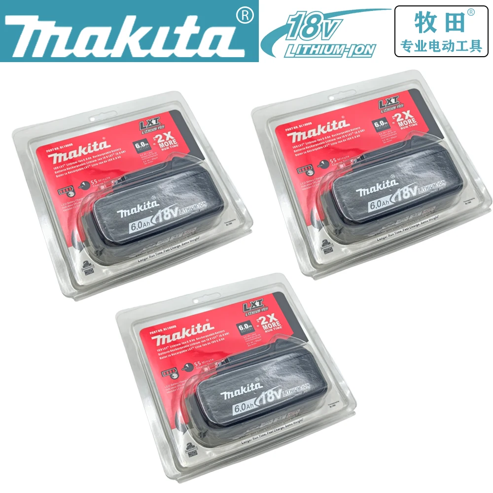 6000mAh rechargeable Makita battery BL1830 BL1850B BL1860B suitable for Makita tools 18V for replacing
6000mAh rechargeable Makita battery BL1830 BL1850B BL1860B suitable for Makita tools 18V for replacing