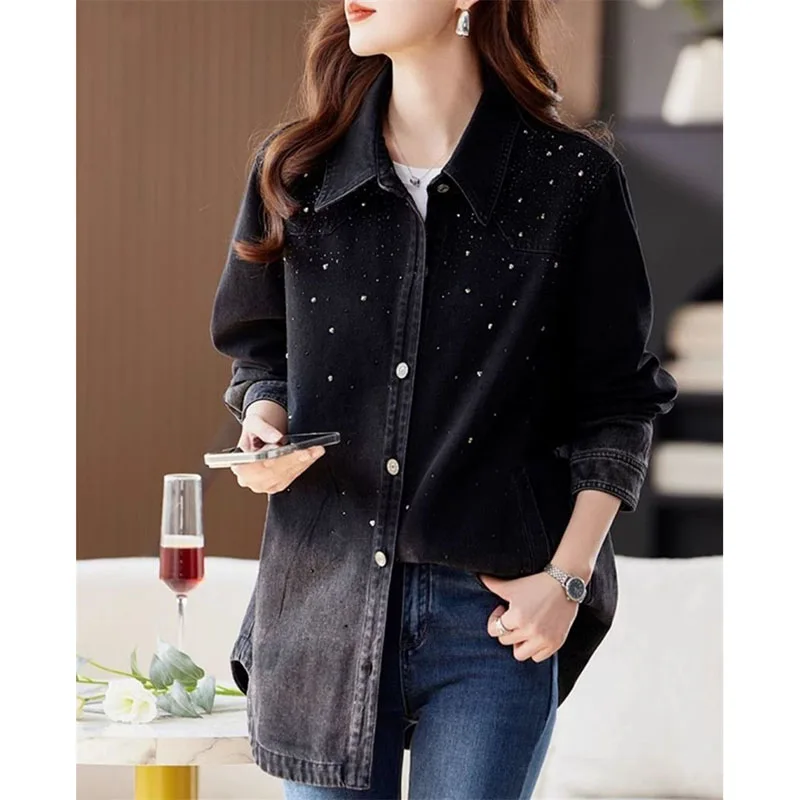 Femme Casual Patchwork Jeans Blouse Coat Spring Autumn Lady Large Size 4XL Cowboy Jacket Retro Women Fashion Denim Shirt Outwear
Femme Casual Patchwork Jeans Blouse Coat Spring Autumn Lady Large Size 4XL Cowboy Jacket Retro Women Fashion Denim Shirt Outwear