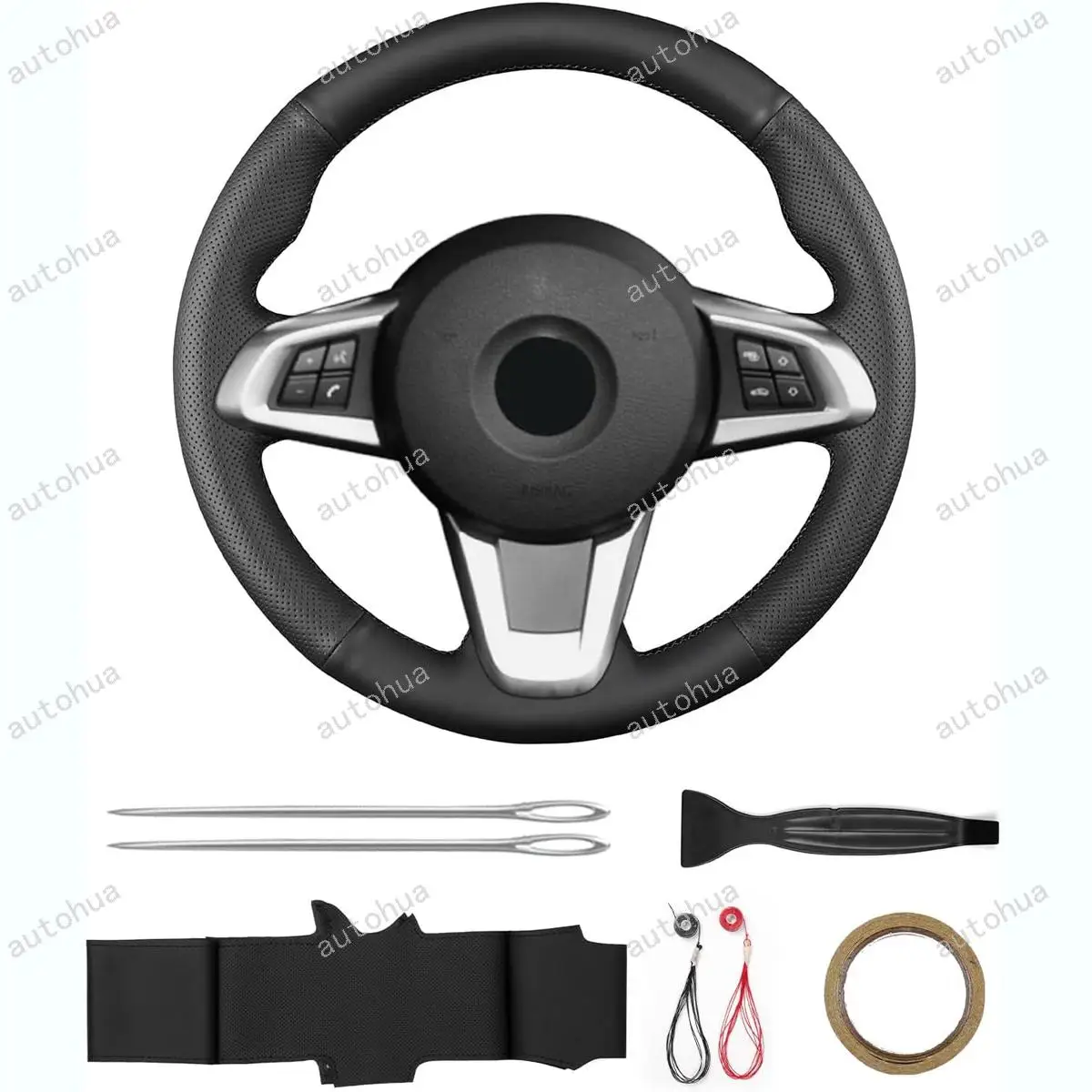 Hand Stitched Steering Wheel Cover for BMW 2014 Z4 Roadster/2011 Z4 Non-Slip Breathable Microfiber Leather
Hand Stitched Steering Wheel Cover for BMW 2014 Z4 Roadster/2011 Z4 Non-Slip Breathable Microfiber Leather