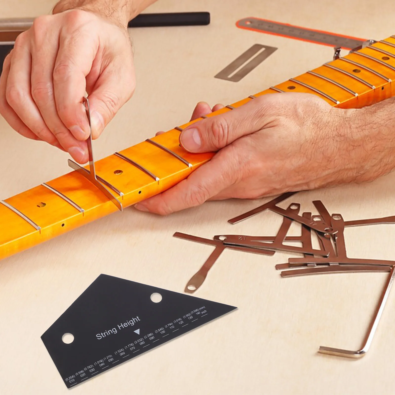 Guitar String Ruler Action Measuring Acoustic Gauge Luthier Tools Stainless Steel Electric
Guitar String Ruler Action Measuring Acoustic Gauge Luthier Tools Stainless Steel Electric