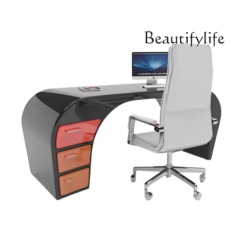 Italian paint computer desk solid wood desk modern simple home desk personalized boss table
Italian paint computer desk solid wood desk modern simple home desk personalized boss table