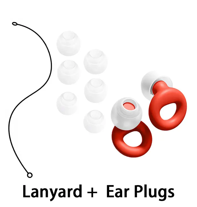Soft Silicone Earplugs Waterproof Noise Reduction with Silicone Lanyard Reusable for Swimming Sleeping Travel And Hearing Protec
Soft Silicone Earplugs Waterproof Noise Reduction with Silicone Lanyard Reusable for Swimming Sleeping Travel And Hearing Protec