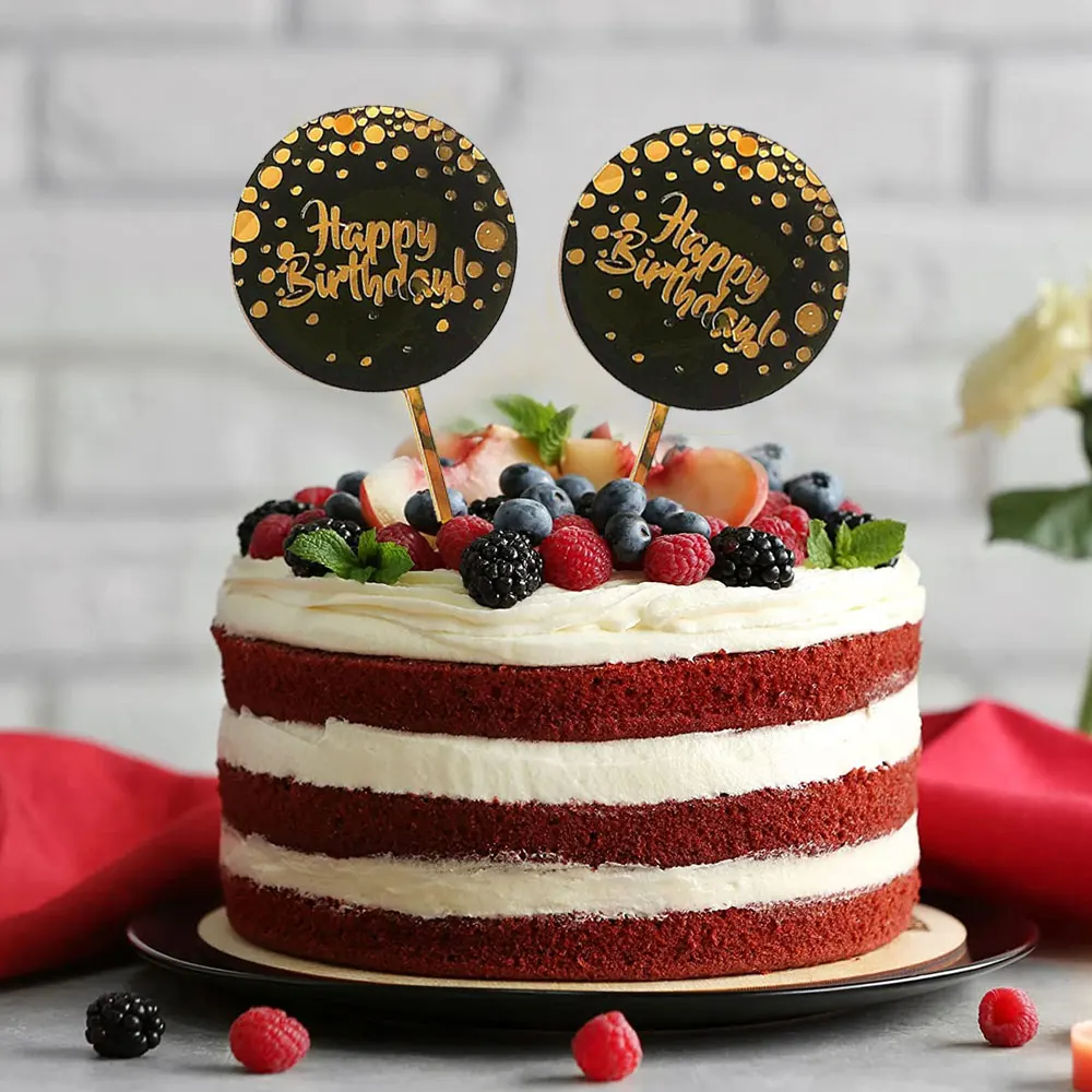 1Pc Acrylic Happy Birthday Cake Topper Gift Gold Black Acrylic Cake Topper for Birthday Party Cake Decorations Accessories
1Pc Acrylic Happy Birthday Cake Topper Gift Gold Black Acrylic Cake Topper for Birthday Party Cake Decorations Accessories