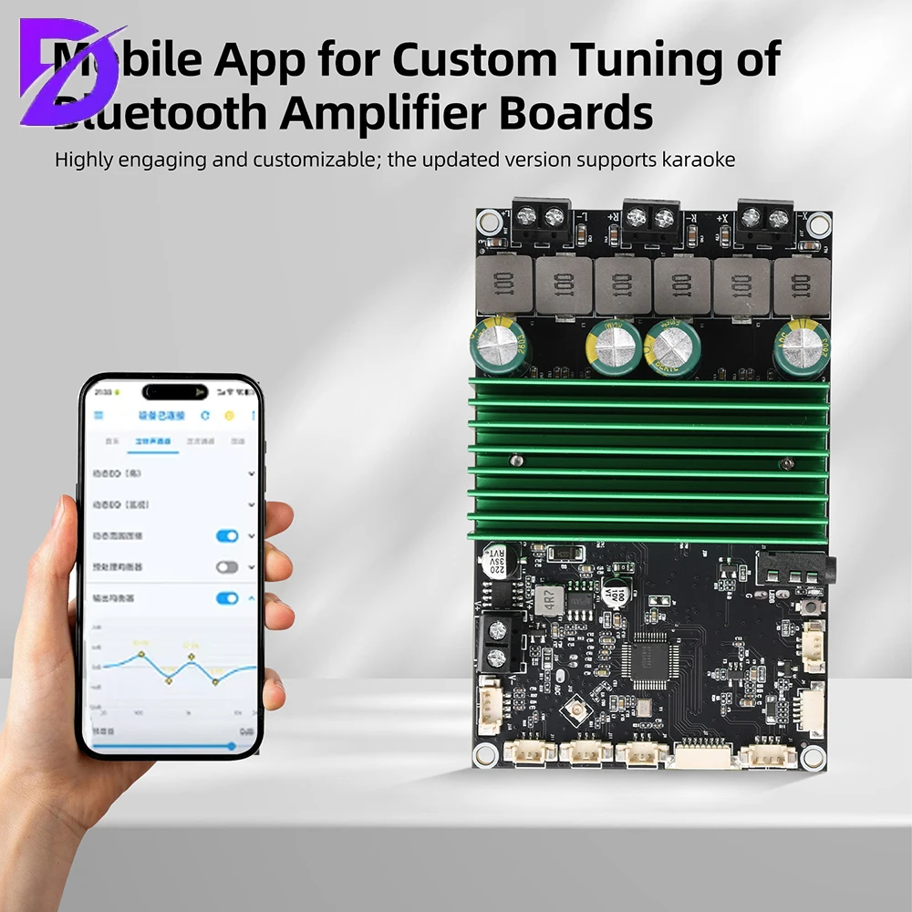 Dc 24V Bluetooth Amplifier Board Tpa3116 Amplifier 2.1 Channel Dual Channel 2 * 50W+100W Supports Mobile App Tuning
Dc 24V Bluetooth Amplifier Board Tpa3116 Amplifier 2.1 Channel Dual Channel 2 * 50W+100W Supports Mobile App Tuning