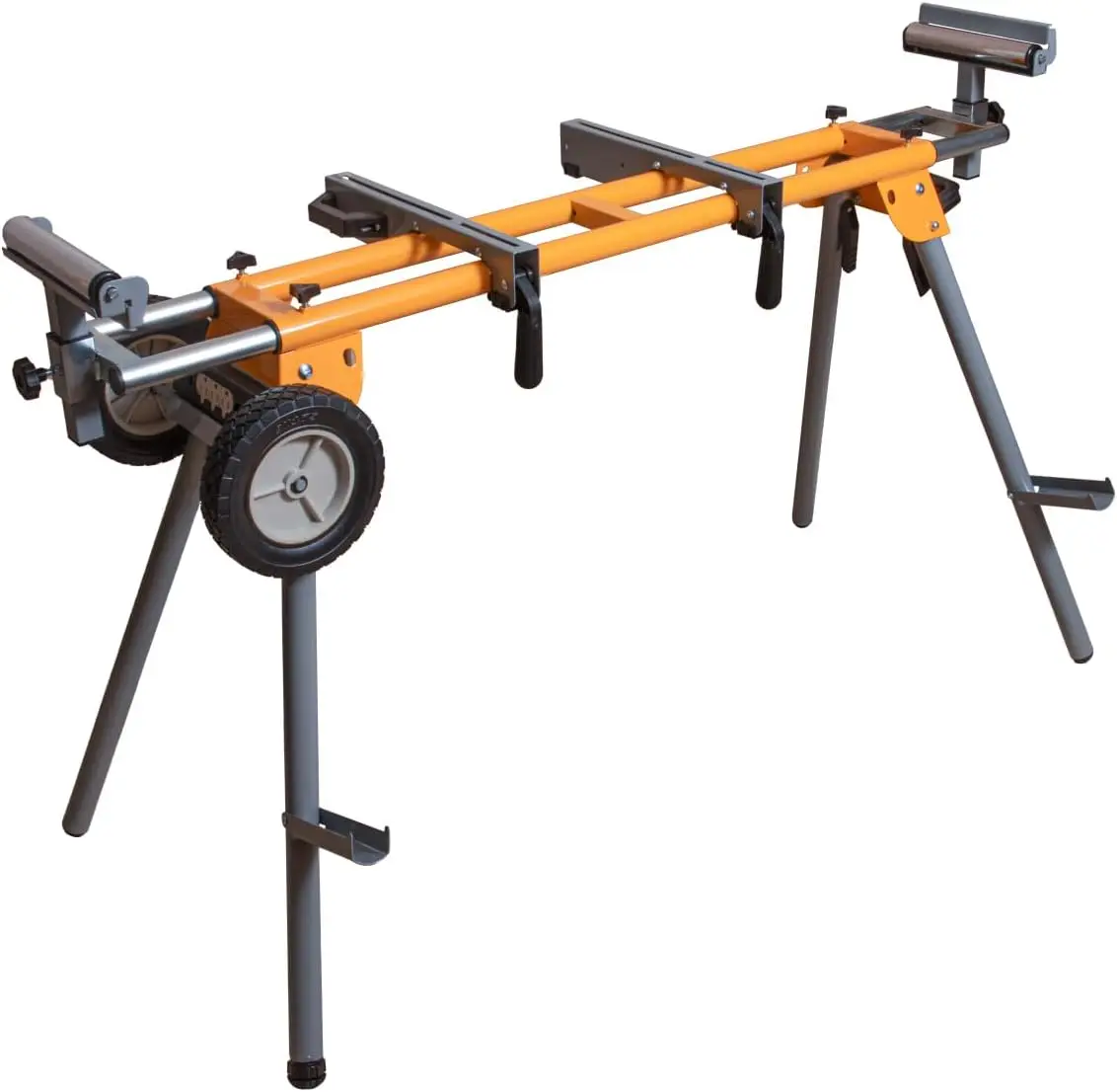 Portable Miter Saw Stand w/ Quick-release Mounting Brackets, 330Lbs Load Capacity, 8" Wheels and 3-Prong Tripple Outlets, Foldin
Portable Miter Saw Stand w/ Quick-release Mounting Brackets, 330Lbs Load Capacity, 8" Wheels and 3-Prong Tripple Outlets, Foldin