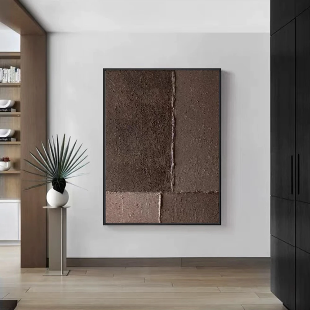 Hand painted Minimalist Wall Art Brown Thick Texture Oil Painting On Canvas Artwork Picture Modern Home Wall Decoration Painting
Hand painted Minimalist Wall Art Brown Thick Texture Oil Painting On Canvas Artwork Picture Modern Home Wall Decoration Painting