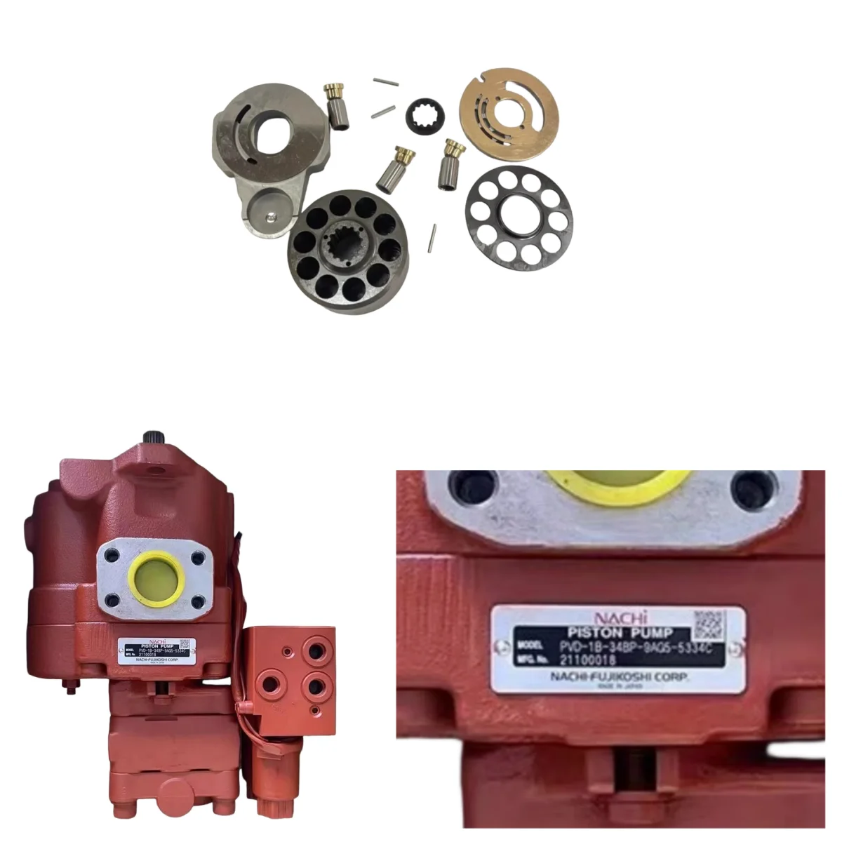 Applicable to Yanmar YM27 30 35 Excavator Hydraulic Pump Parts PVD-1B-31BP/34BP Pump Cylinder Distributor Plate Plunger
Applicable to Yanmar YM27 30 35 Excavator Hydraulic Pump Parts PVD-1B-31BP/34BP Pump Cylinder Distributor Plate Plunger