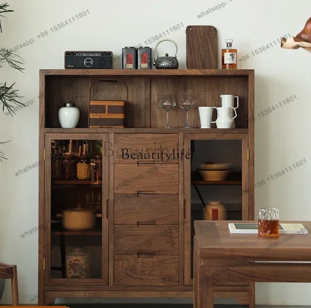 13New Chinese Style Black Walnut Solid Wood Simplicity Sideboard Cabinet Tea Storage Cabinet Multifunctional
13New Chinese Style Black Walnut Solid Wood Simplicity Sideboard Cabinet Tea Storage Cabinet Multifunctional