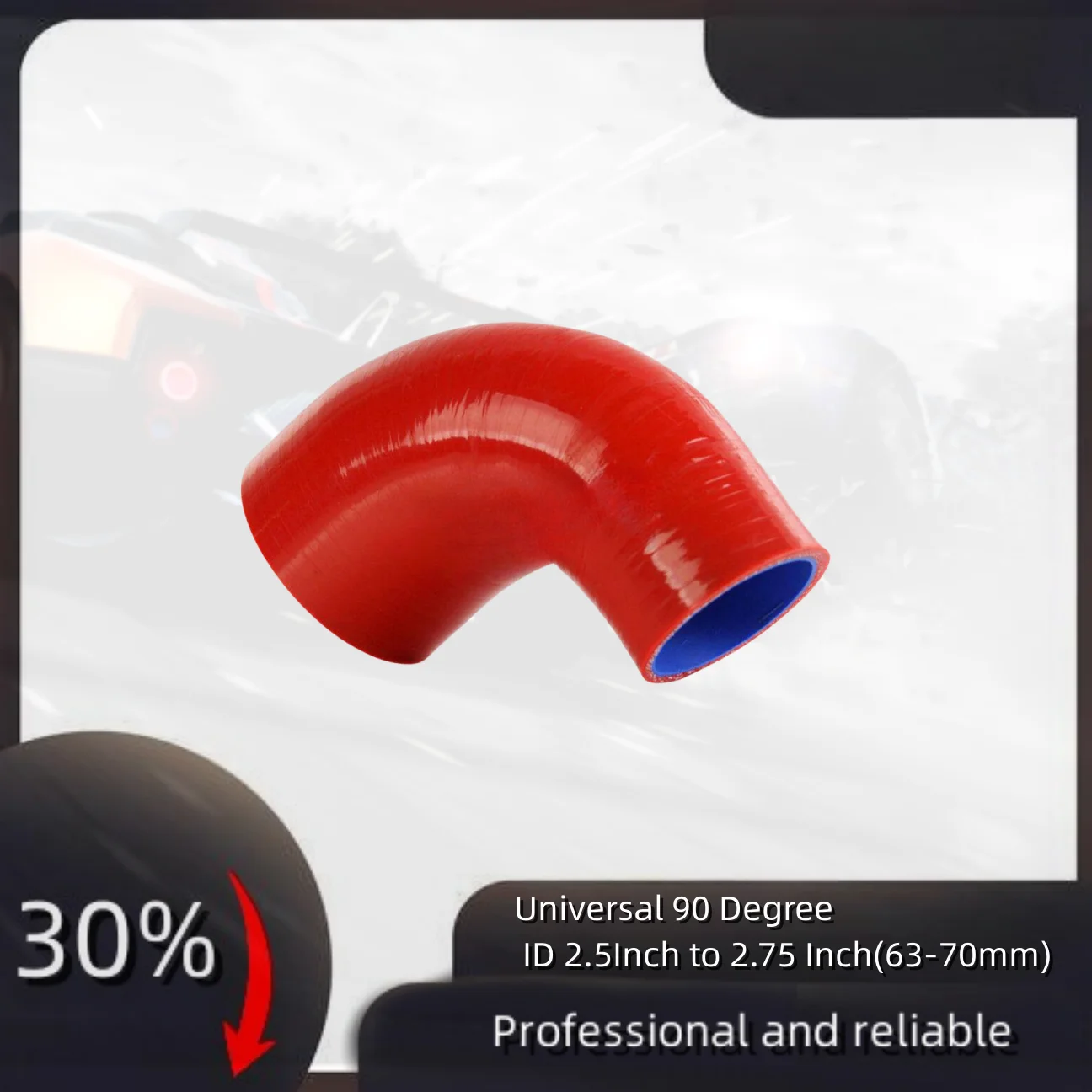 Universal 90 Degree ID 2.5Inch to 2.75 Inch(63-70mm) Elbow Silicone Hose For Coupler Reducer Cooling Intercooler Radiator Piping
Universal 90 Degree ID 2.5Inch to 2.75 Inch(63-70mm) Elbow Silicone Hose For Coupler Reducer Cooling Intercooler Radiator Piping