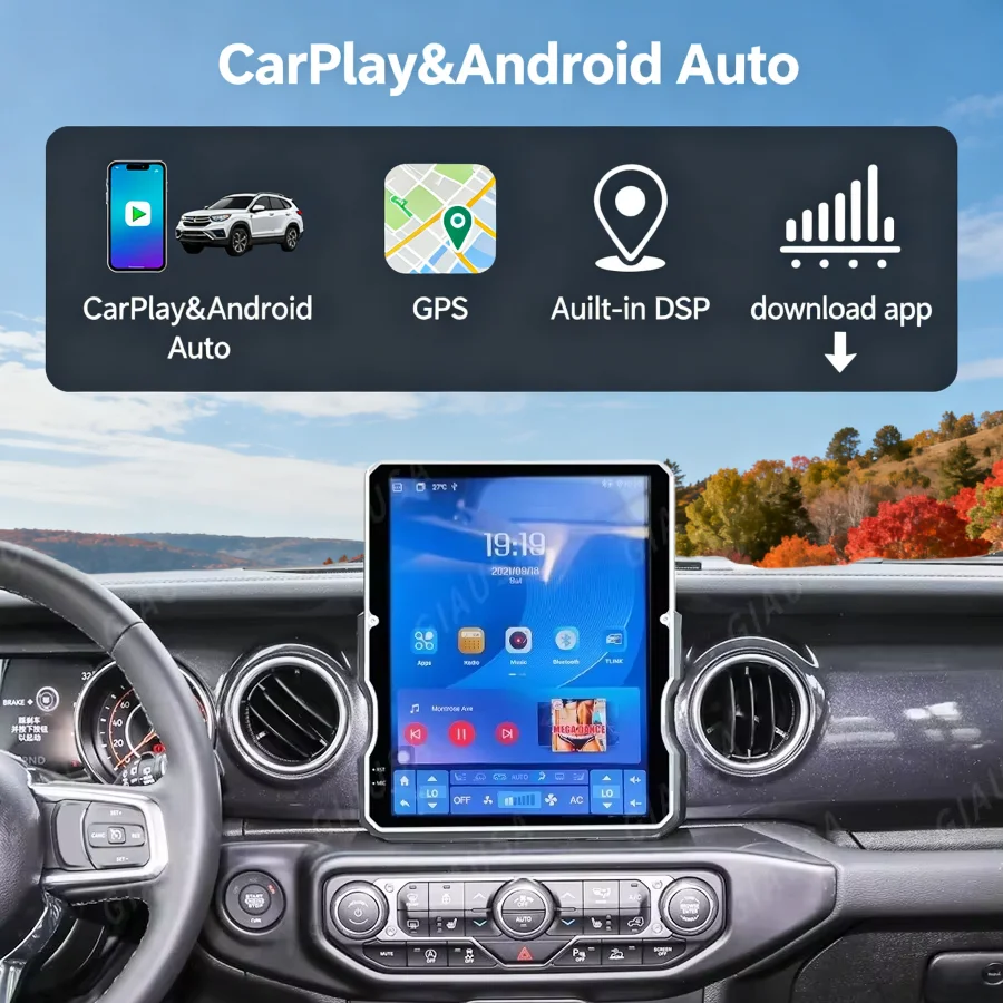 new Vertical Screen For Jeep Wrangler Rubicon 2018-2023 Car Radio Wireless CarPlay Android 14 Head Unit Auto Car GPS Navi Radio
new Vertical Screen For Jeep Wrangler Rubicon 2018-2023 Car Radio Wireless CarPlay Android 14 Head Unit Auto Car GPS Navi Radio
