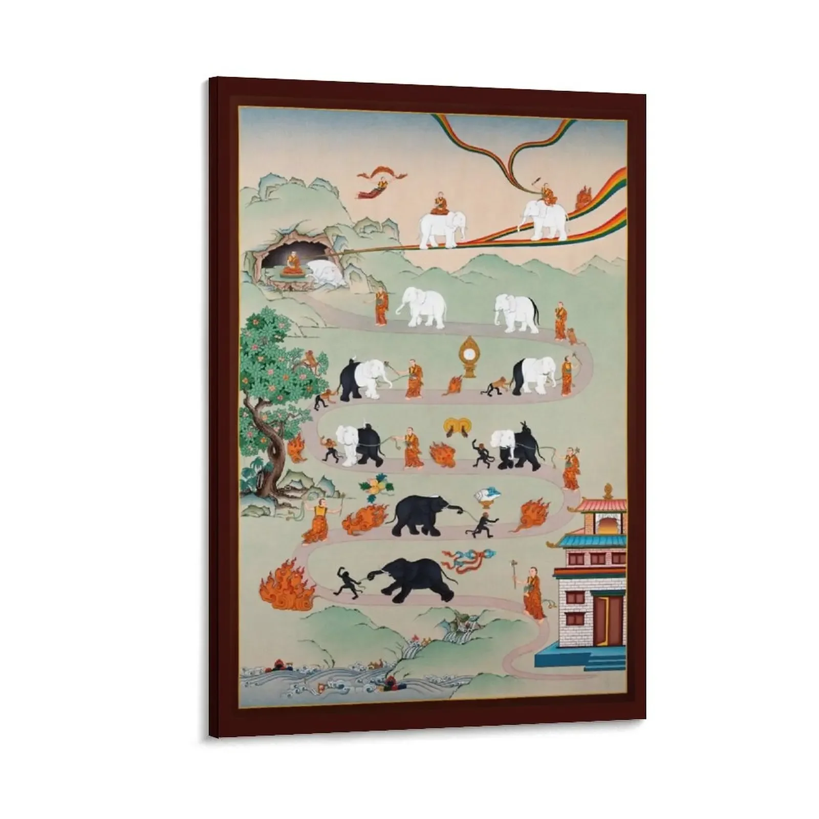 Buddhism Print - The Nine Mental Abidings Path of Samatha Canvas Painting room decors aesthetic posters anime anime figure
Buddhism Print - The Nine Mental Abidings Path of Samatha Canvas Painting room decors aesthetic posters anime anime figure