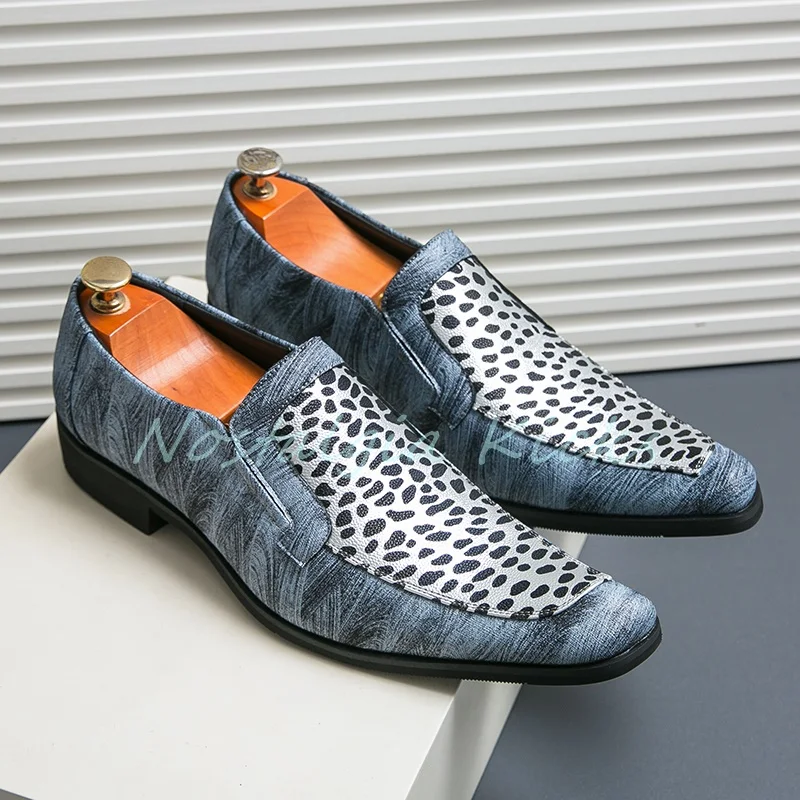 Versatile Leopard Print Patchwork Loafers Slip On Pointed Toe Breathable Fabric Oxford Shoes Casual Party Men's Dress Shoes
Versatile Leopard Print Patchwork Loafers Slip On Pointed Toe Breathable Fabric Oxford Shoes Casual Party Men's Dress Shoes