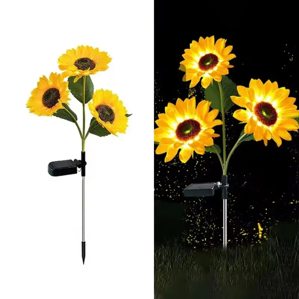 3 Heads Solar Sunflower LED Light Realistic Waterproof Landscape Lawn Lamp Creative Cordless Solar Stake Light Wedding Courtyard
3 Heads Solar Sunflower LED Light Realistic Waterproof Landscape Lawn Lamp Creative Cordless Solar Stake Light Wedding Courtyard