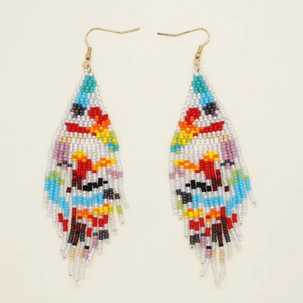 Handmade Beaded Earring Heart Tassel Fleur-de-lis Fashion Simplicity personalized Hand-woven Bohemia Beaded earrings
Handmade Beaded Earring Heart Tassel Fleur-de-lis Fashion Simplicity personalized Hand-woven Bohemia Beaded earrings