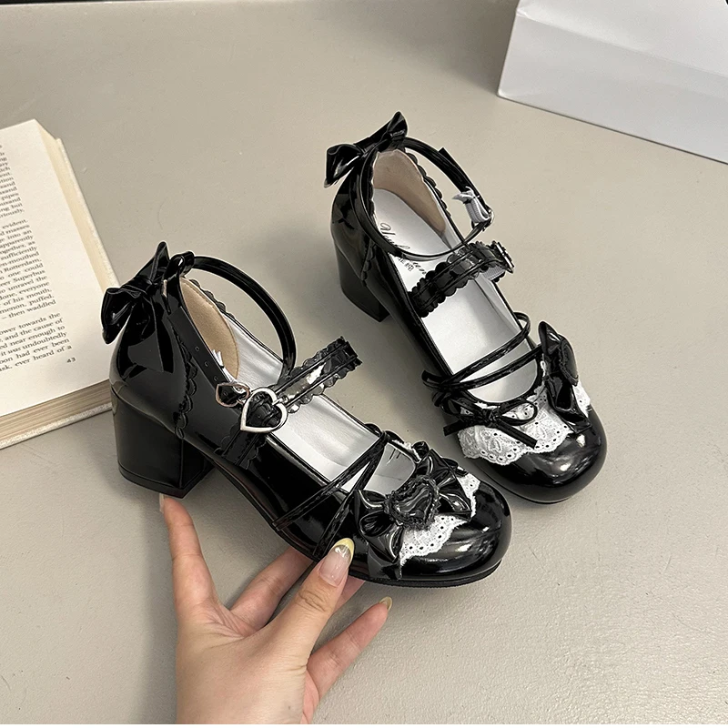 Elegant Round Toe Thick Heel Shoes Ladies Fashion Dress Pumps Butterfly-knot Lolita Women Mary Jane Shoes
Elegant Round Toe Thick Heel Shoes Ladies Fashion Dress Pumps Butterfly-knot Lolita Women Mary Jane Shoes