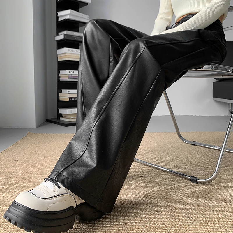 Autumn Winter PU Leather Women's Wide Leg Full Pants 2024 New High Waist Vintage Black Koean Loose Pants Trousers Female
Autumn Winter PU Leather Women's Wide Leg Full Pants 2024 New High Waist Vintage Black Koean Loose Pants Trousers Female