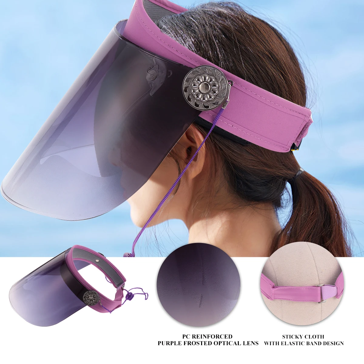 Sun Visor Hat UV Protection Outdoor Beach Cap Women Shield Empty Design Transparent Face Cover Riding Fence Dust Proof 
Sun Visor Hat UV Protection Outdoor Beach Cap Women Shield Empty Design Transparent Face Cover Riding Fence Dust Proof