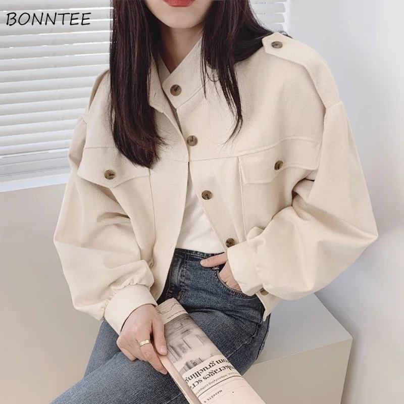 Stand Collar Jackets Women Куртка Женская Spring New Design Korean Fashion Pockets All-match Solid Casual Cozy Hot Sale Trendy
Stand Collar Jackets Women Куртка Женская Spring New Design Korean Fashion Pockets All-match Solid Casual Cozy Hot Sale Trendy